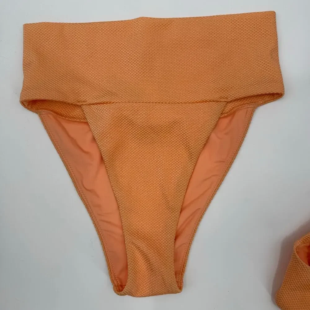 Aerie Bikini Set Size XS/Small Real Good Bottom Textured High Waist Swim NWT
